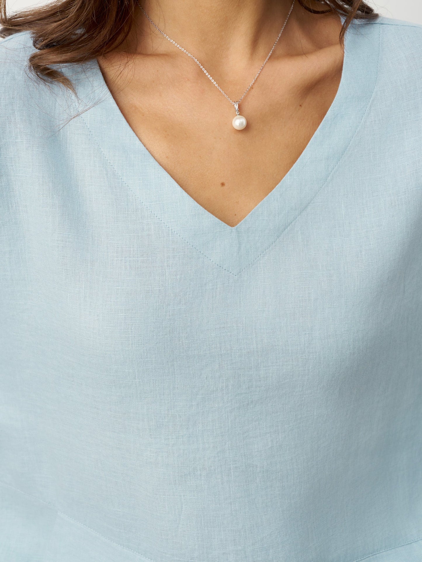100% Linen Drop Shoulder Layered Asymmetric Hem - VIOLA