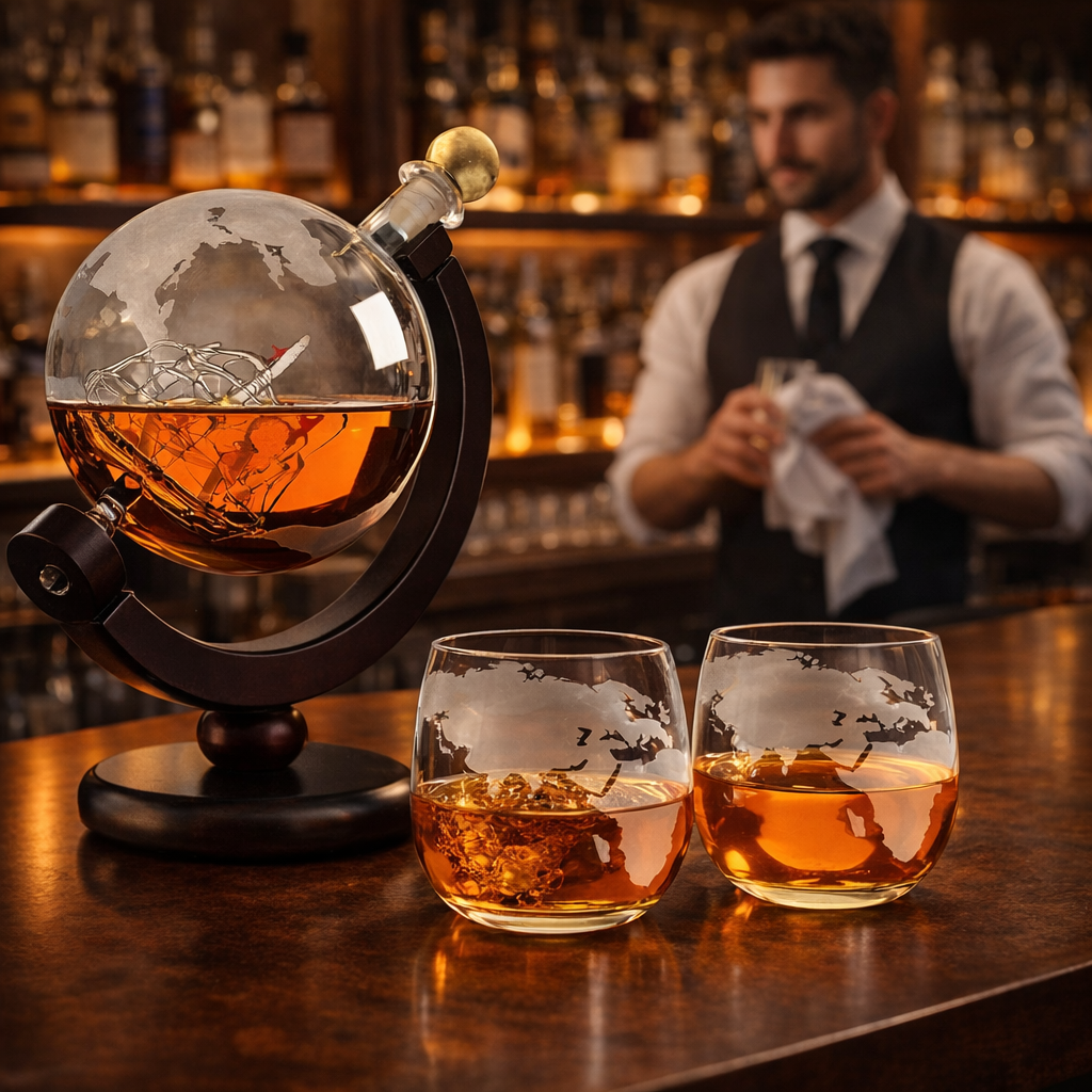Whisky Bottle - World Map Edition