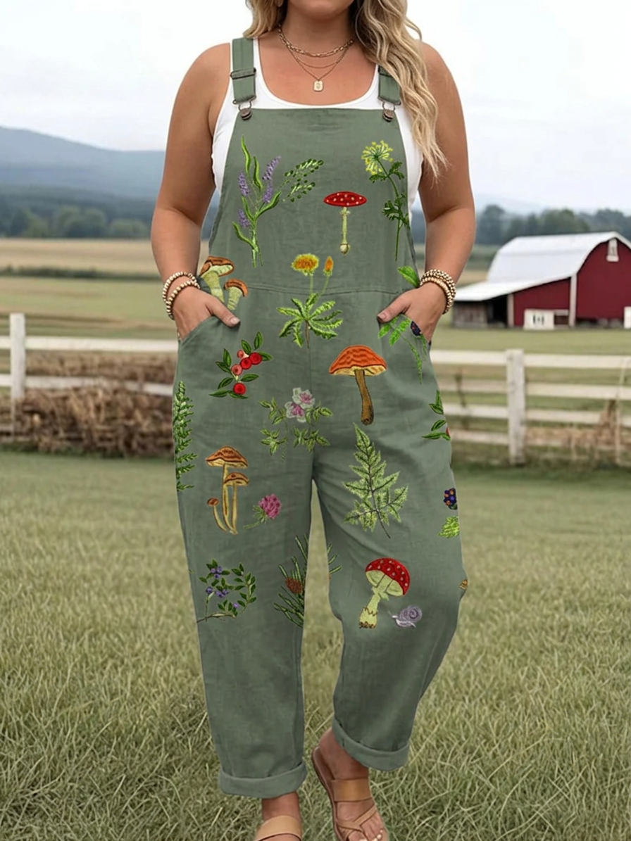 Nature-Inspired Embroidered Jumpsuit