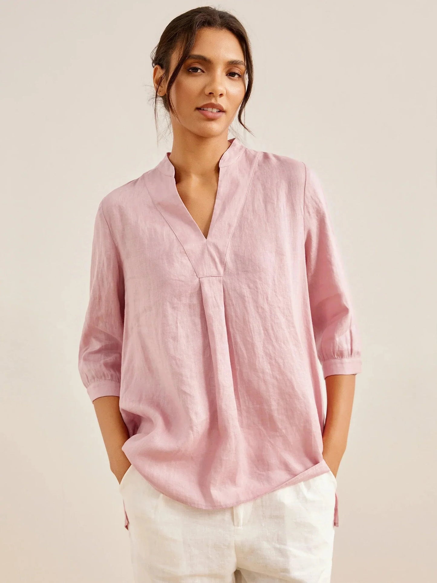 Camisa de vestir de lino 100% JOANNA