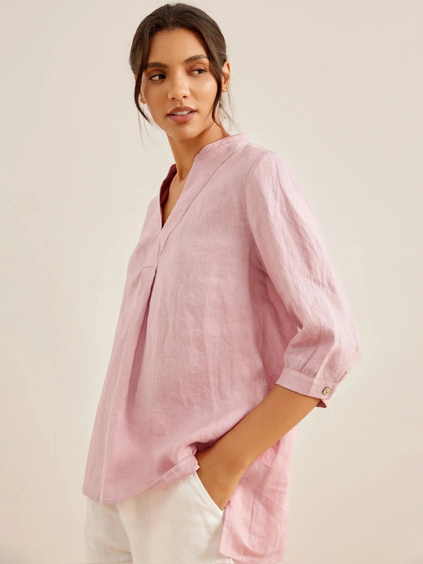Camisa de vestir de lino 100% JOANNA