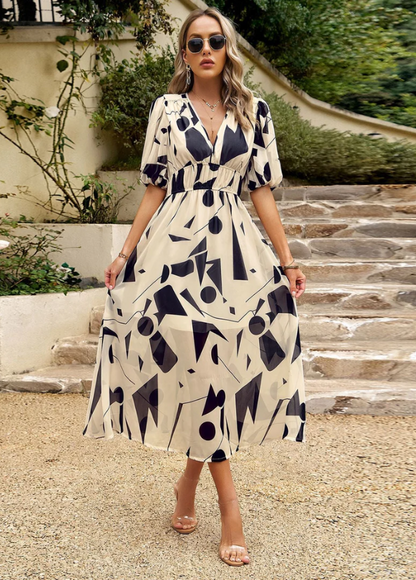 Estela | Vestido midi floral favorecedor