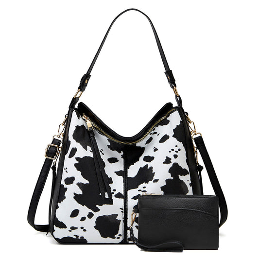 Luxury Anti-Theft Leather Print Hobo Bag + FREE Pouch Wallet