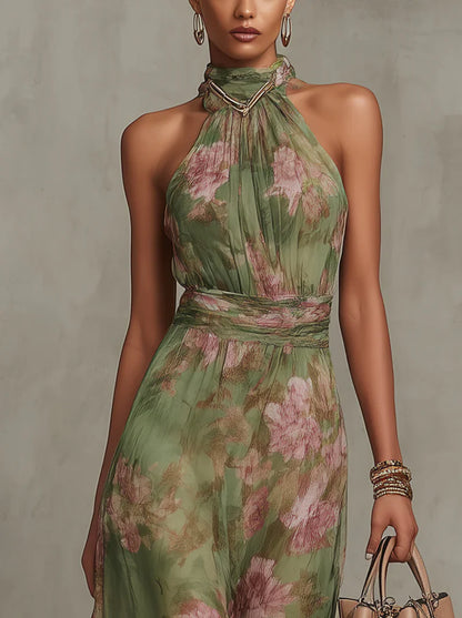 Elegante vestido floral de verano