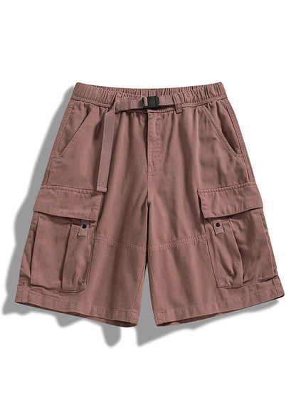 Men's Twill Cargo Shorts with Free Belt
