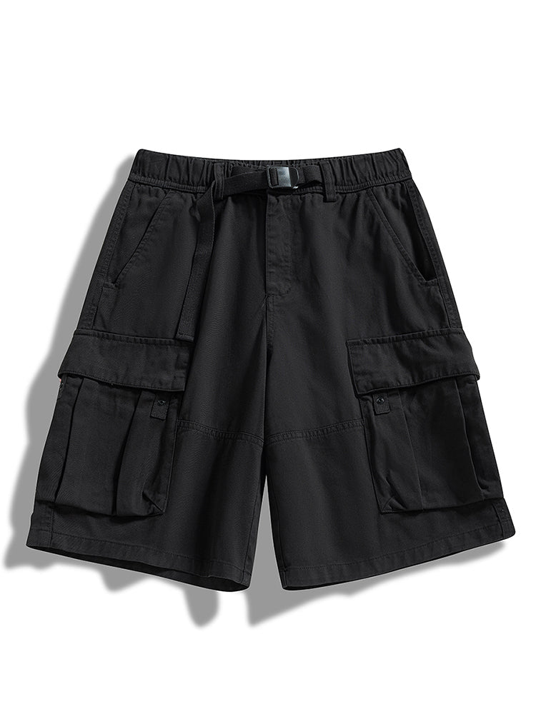 Men's Twill Cargo Shorts with Free Belt