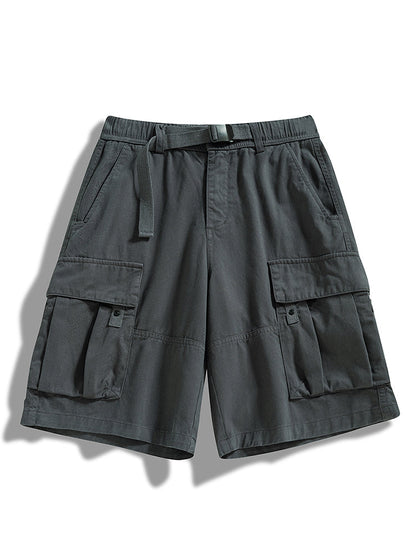 Men's Twill Cargo Shorts with Free Belt