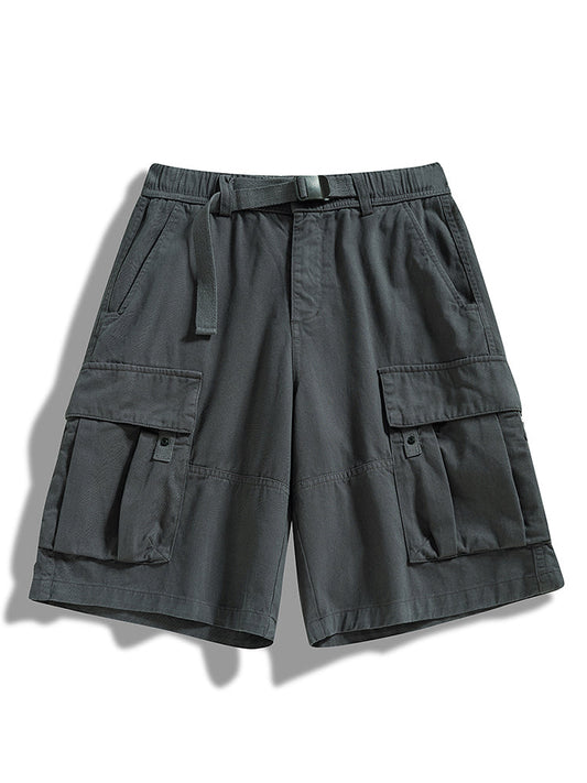 Men's Twill Cargo Shorts with Free Belt