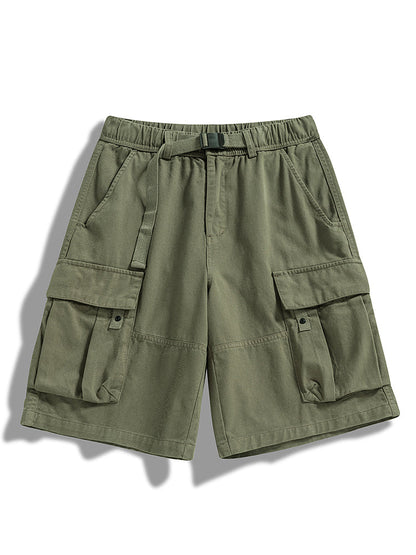 Men's Twill Cargo Shorts with Free Belt