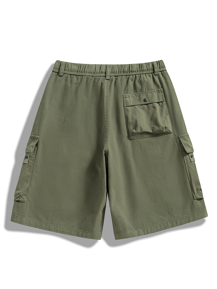 Men's Twill Cargo Shorts with Free Belt