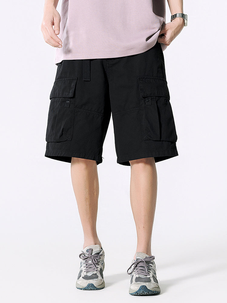 Men's Twill Cargo Shorts with Free Belt