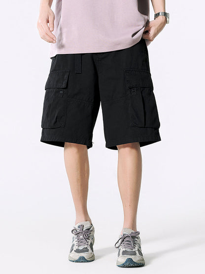 Men's Twill Cargo Shorts with Free Belt