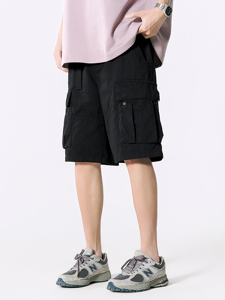 Men's Twill Cargo Shorts with Free Belt