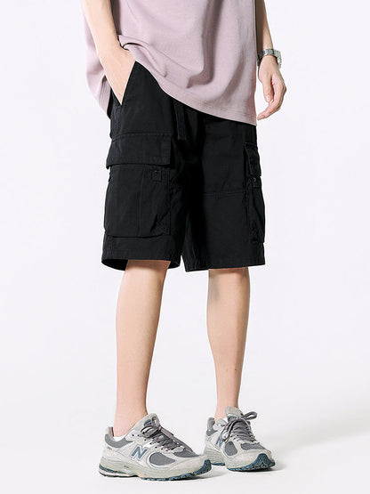 Men's Twill Cargo Shorts with Free Belt