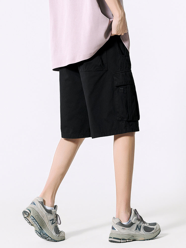 Men's Twill Cargo Shorts with Free Belt