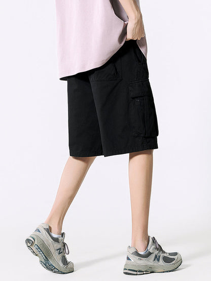 Men's Twill Cargo Shorts with Free Belt