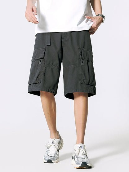 Men's Twill Cargo Shorts with Free Belt