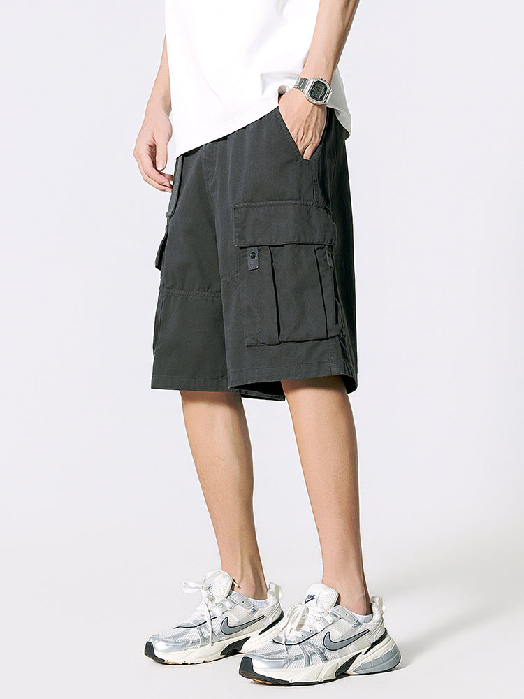 Men's Twill Cargo Shorts with Free Belt