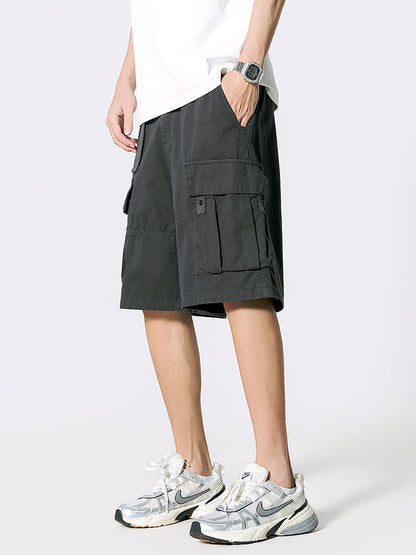 Men's Twill Cargo Shorts with Free Belt