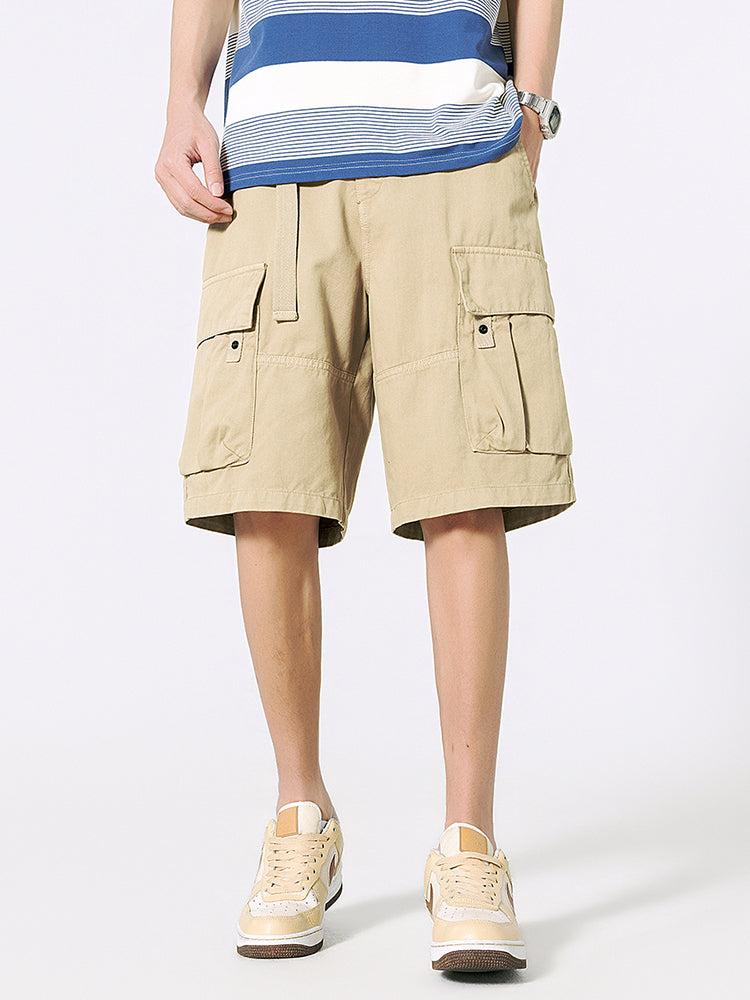 Men's Twill Cargo Shorts with Free Belt