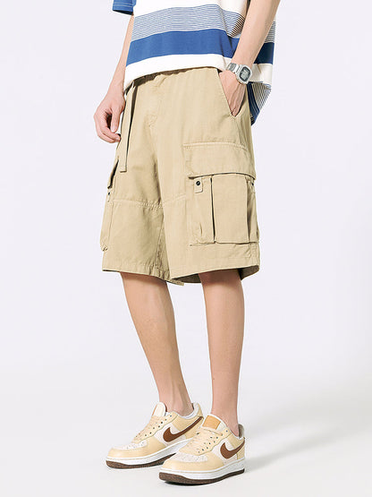Men's Twill Cargo Shorts with Free Belt