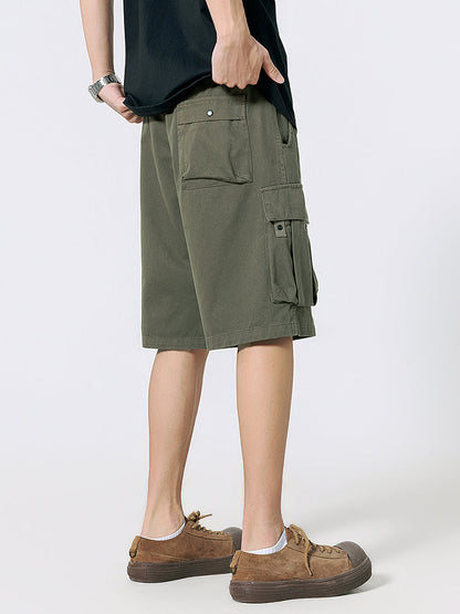Men's Twill Cargo Shorts with Free Belt