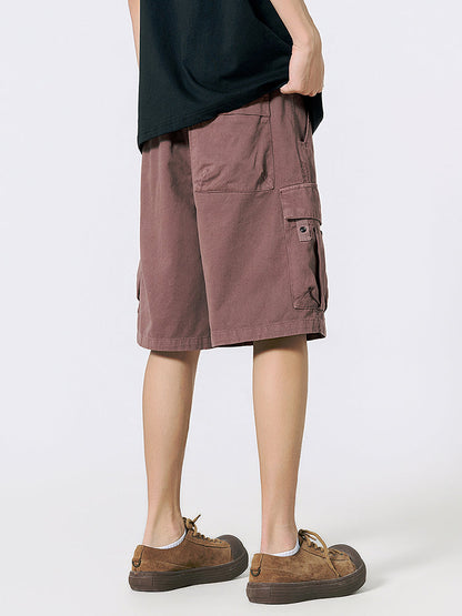 Men's Twill Cargo Shorts with Free Belt