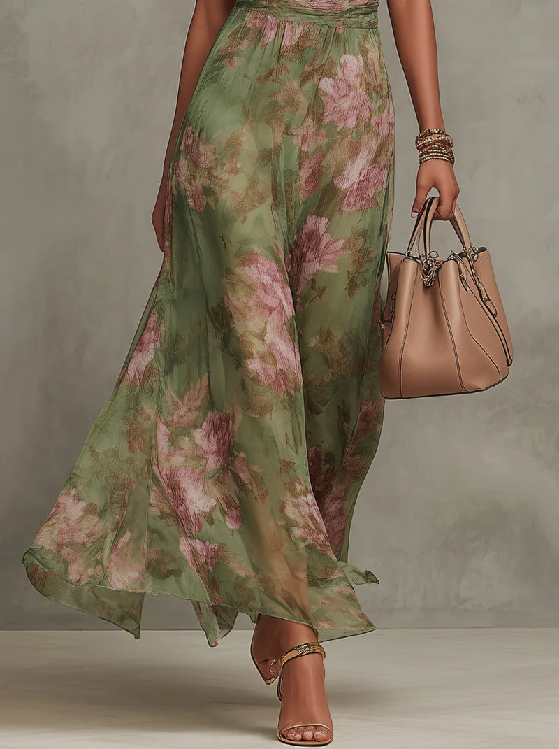 Elegante vestido floral de verano
