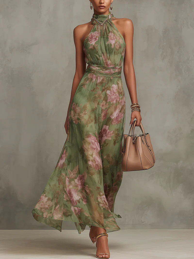 Elegante vestido floral de verano