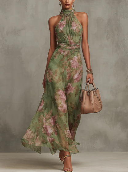 Elegante vestido floral de verano
