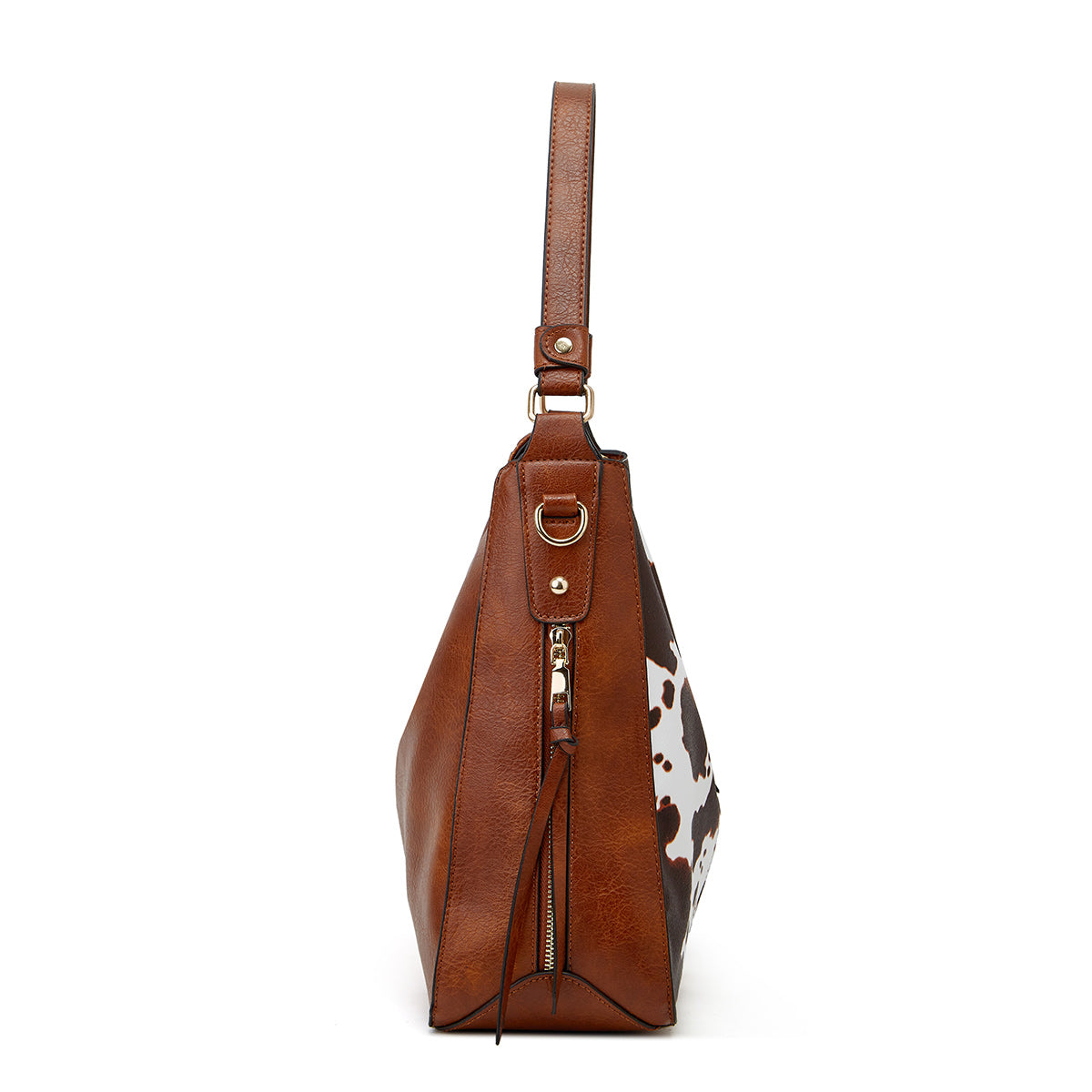 Bolso hobo de lujo antirrobo con estampado de cuero + gratis monedero tipo pouch