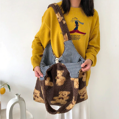 Bolso tote de oso de peluche