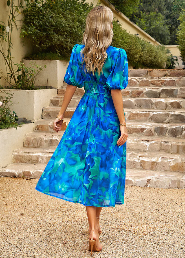 Estela | Vestido midi floral favorecedor