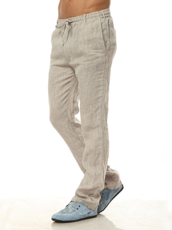 Men's Loose Casual 100% Linen Pants