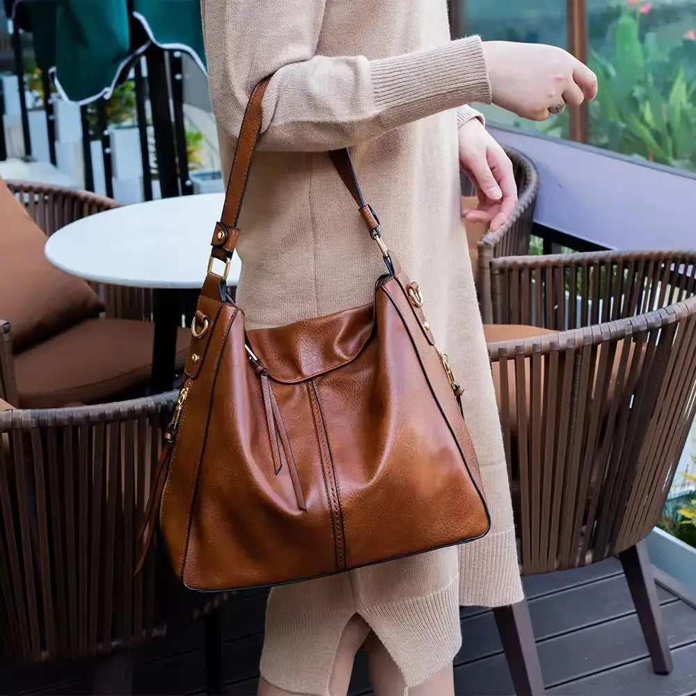 Conjunto de 3 bolsos hobo de cuero
