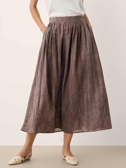 Falda Lyocell Textured Pleated Waist ROSAMUND