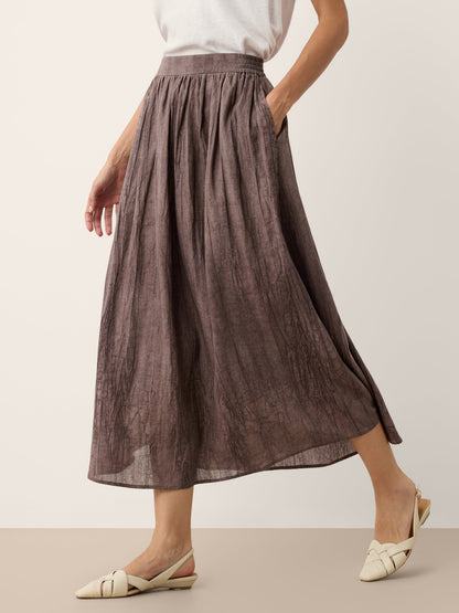 Falda Lyocell Textured Pleated Waist ROSAMUND