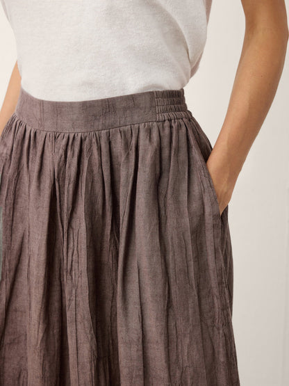 Falda Lyocell Textured Pleated Waist ROSAMUND