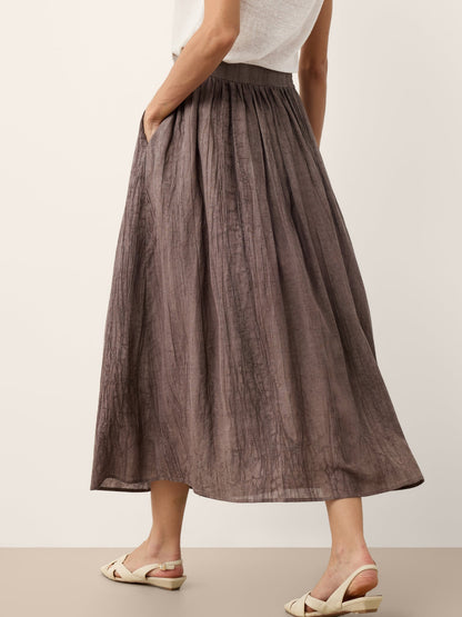 Falda Lyocell Textured Pleated Waist ROSAMUND