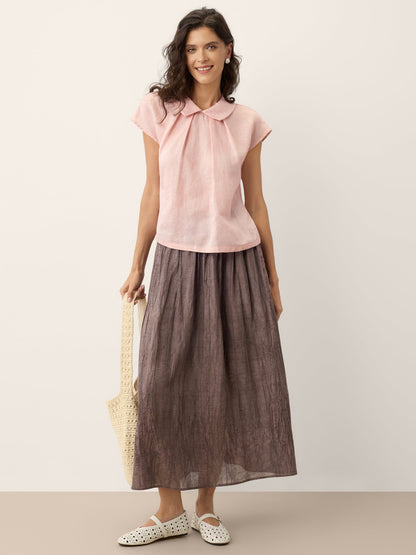 Falda Lyocell Textured Pleated Waist ROSAMUND
