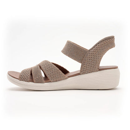 Sequin Knit Wedge Sandals – Stretch Into Summer