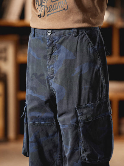 Men's American Vintage-Inspired Camo Cargo Pants