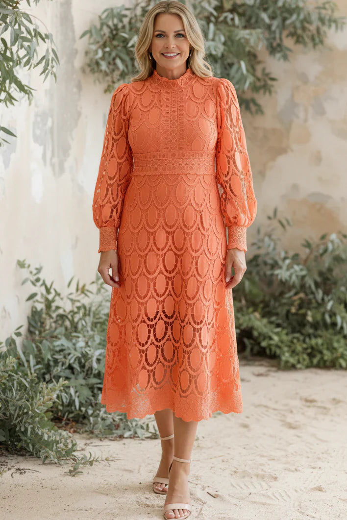 VALENTINA – VESTIDO MIDI DE ENCAJE