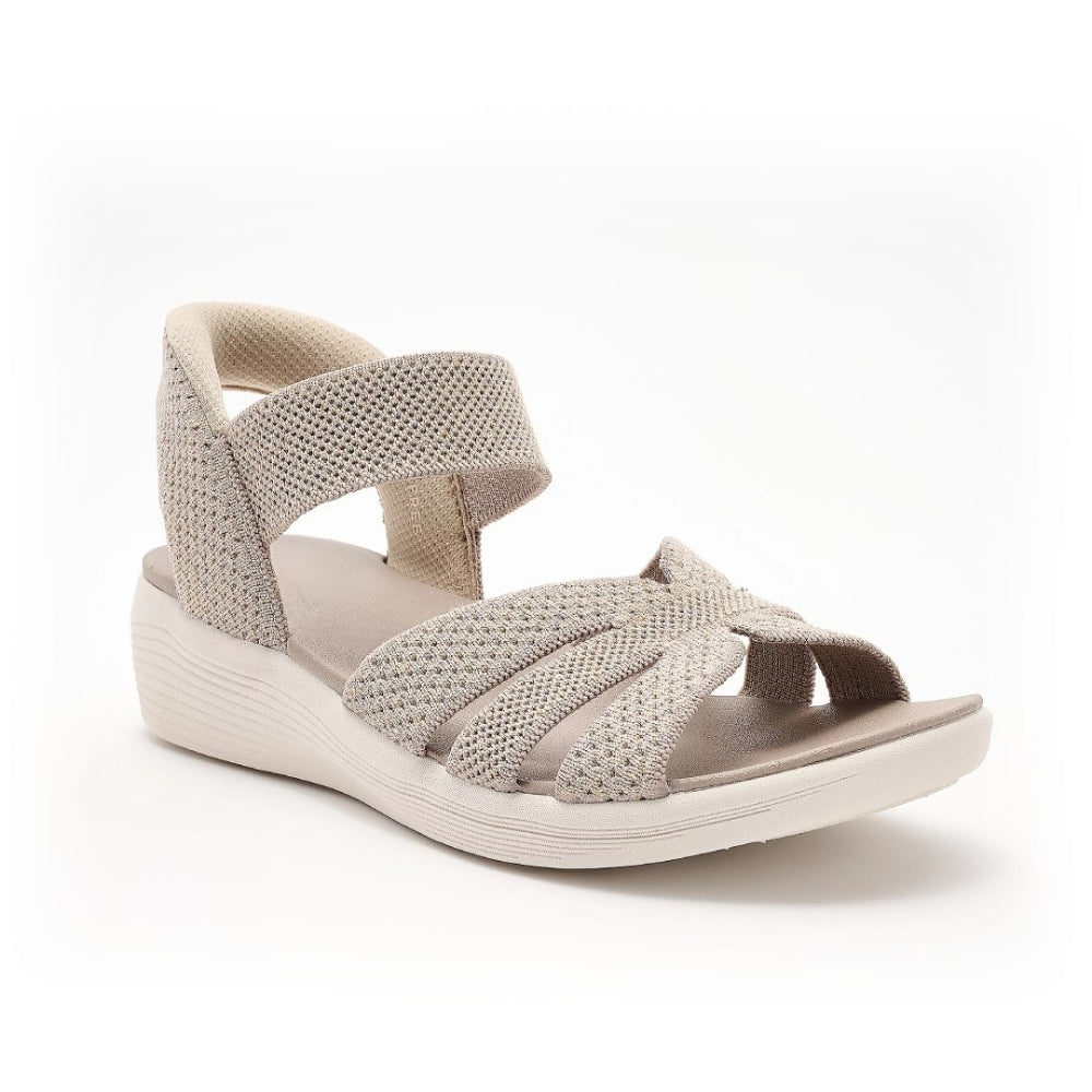 Sequin Knit Wedge Sandals – Stretch Into Summer