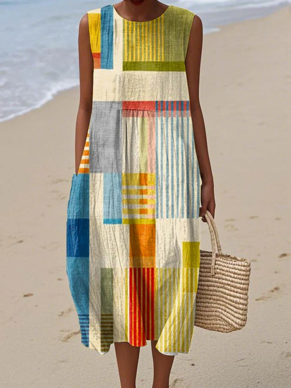 Vestido geométrico midi Eve™