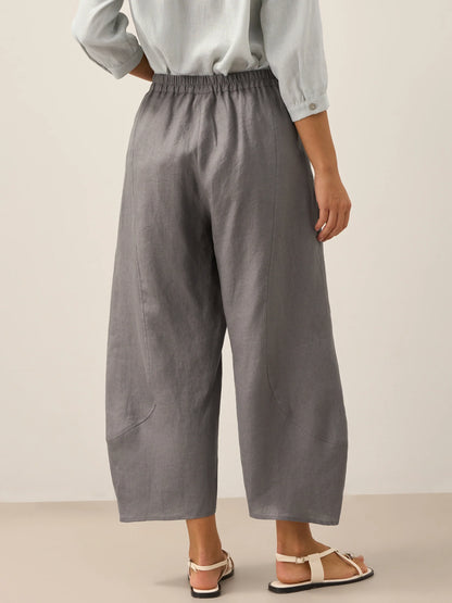 Pantalón tobillero clásico 100% lino ZOE