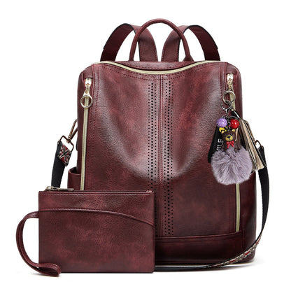 Mochila convertible 2 en 1 de cuero de lujo con estuche gratis