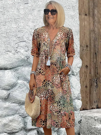 VERÓNICA | VESTIDO MIDI VIBRANTE