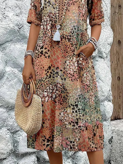VERÓNICA | VESTIDO MIDI VIBRANTE