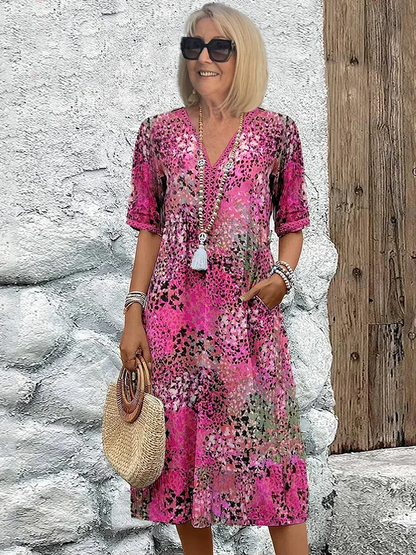 VERÓNICA | VESTIDO MIDI VIBRANTE